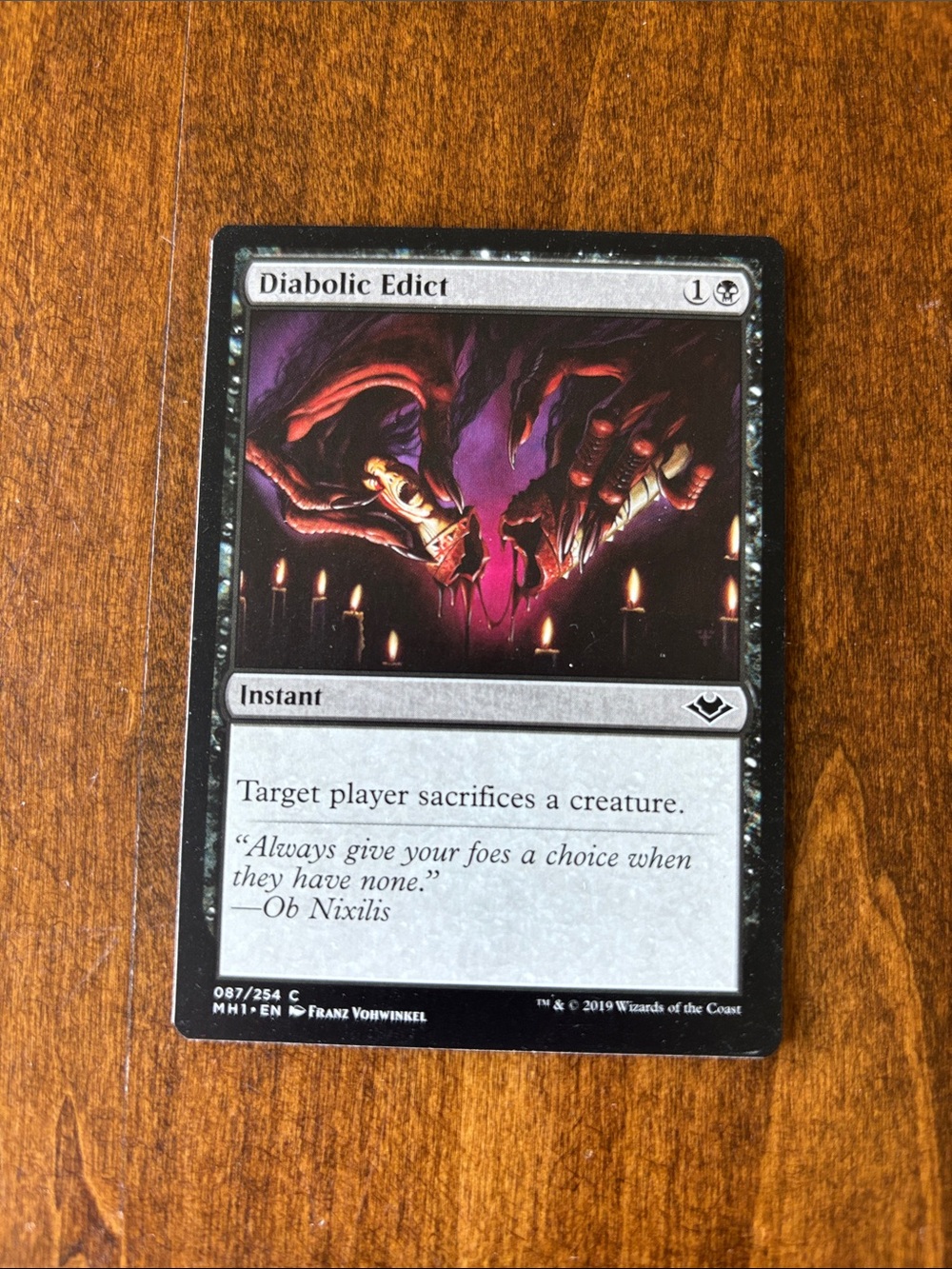 Diabolic Edict Black Instant Card - Magic: The Gathering